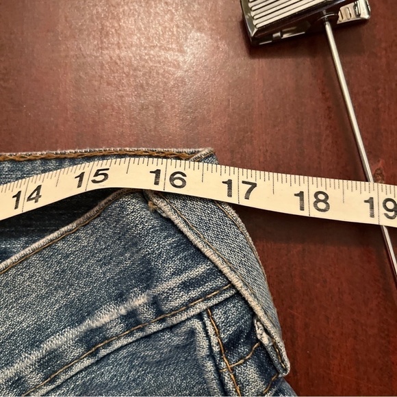 True Religion BILLY SEAT 33 Flap Pockets Written On Destroyed Distressed Frayed - Picture 7 of 11